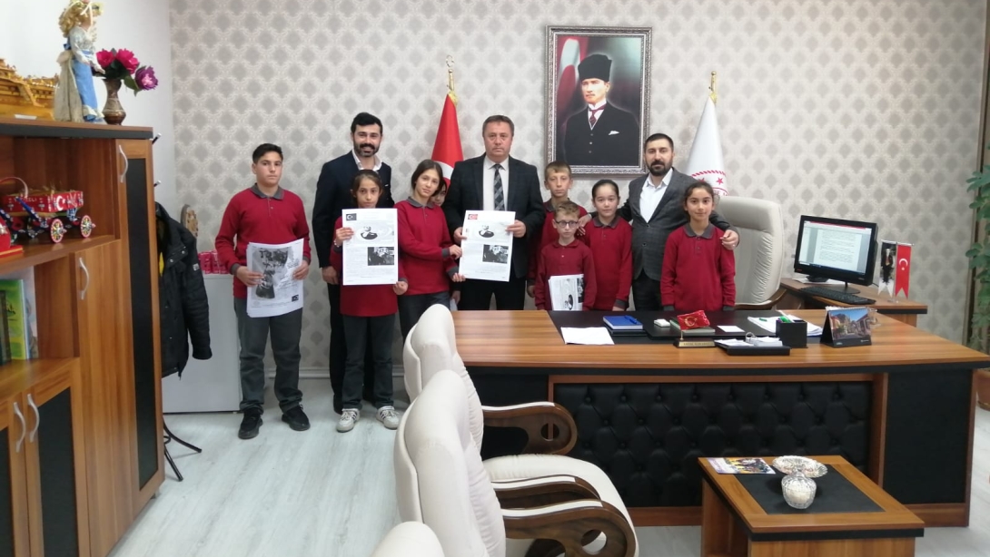 Yakacık Çavuşlu İlkokulundan Kaymakamlığımıza ve İlçe Millî Eğitim Müdürlüğümüze Ziyaret